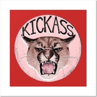 Kickass Large Cat Roaring Posters and Art